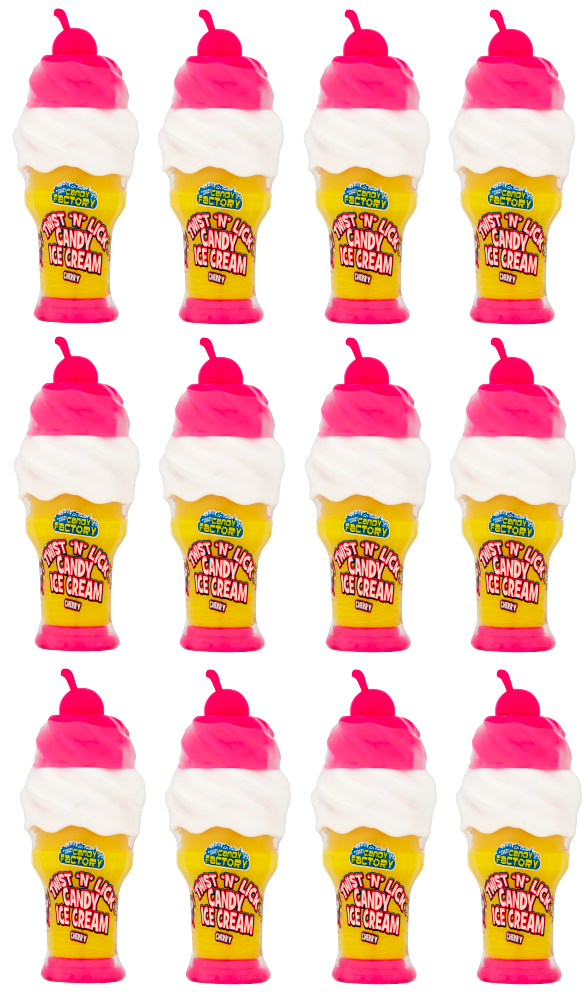 12 x Candy Factory Twist N Lick Candy Ice Cream 45Gm