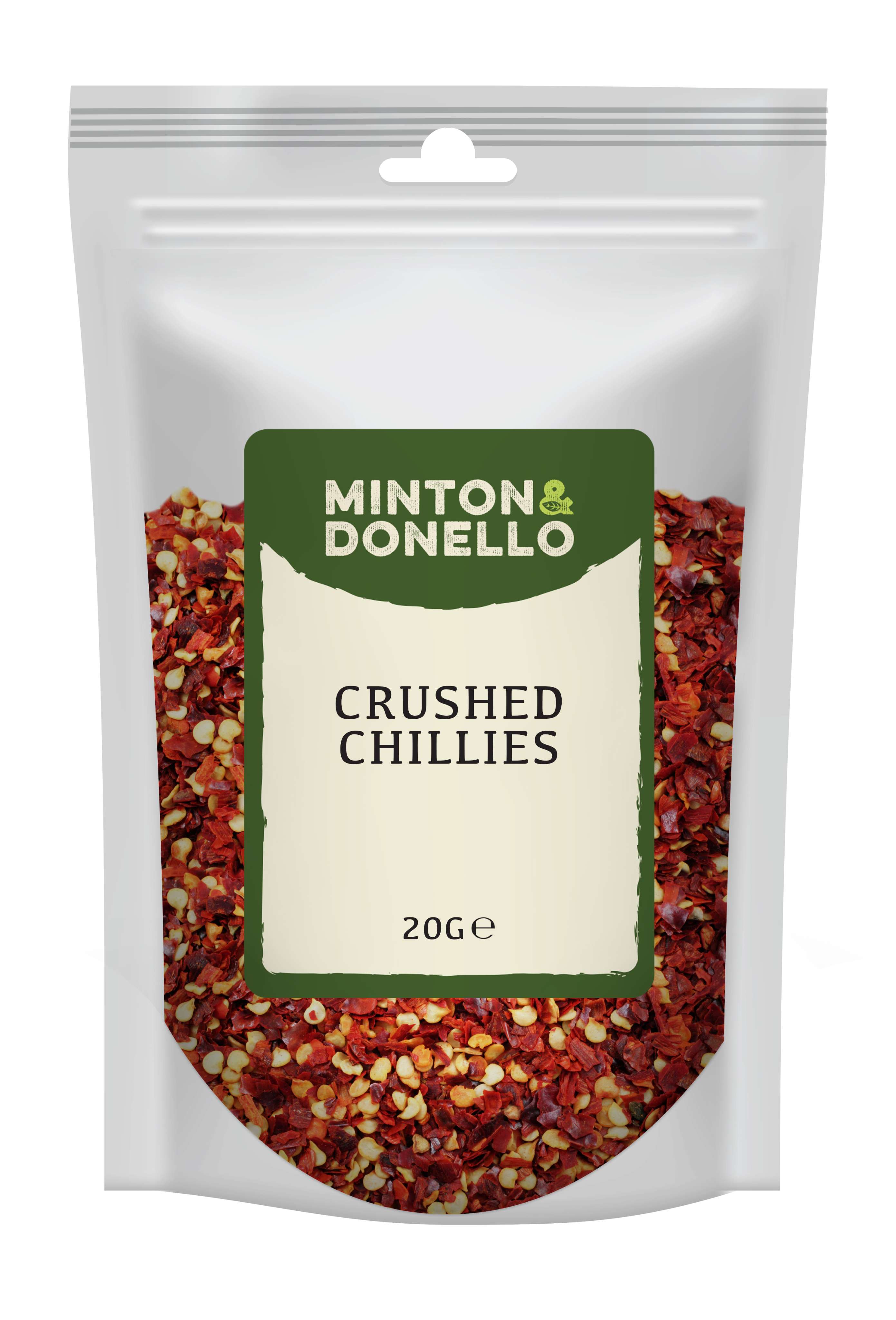 10 x Minton & Donello Crushed Chillies - 20g