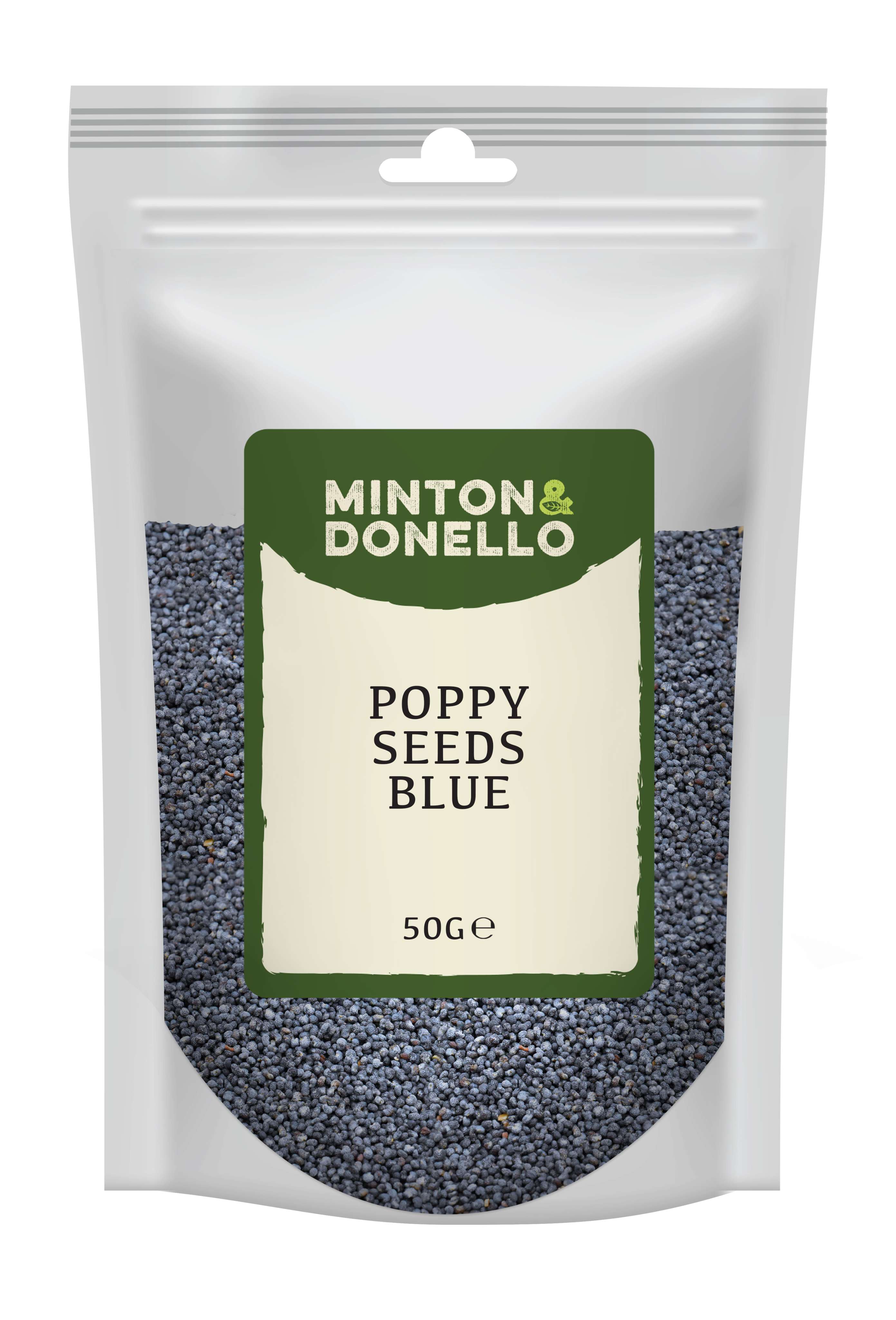 10 x Minton & Donello Poppy Seeds Blue - 50g