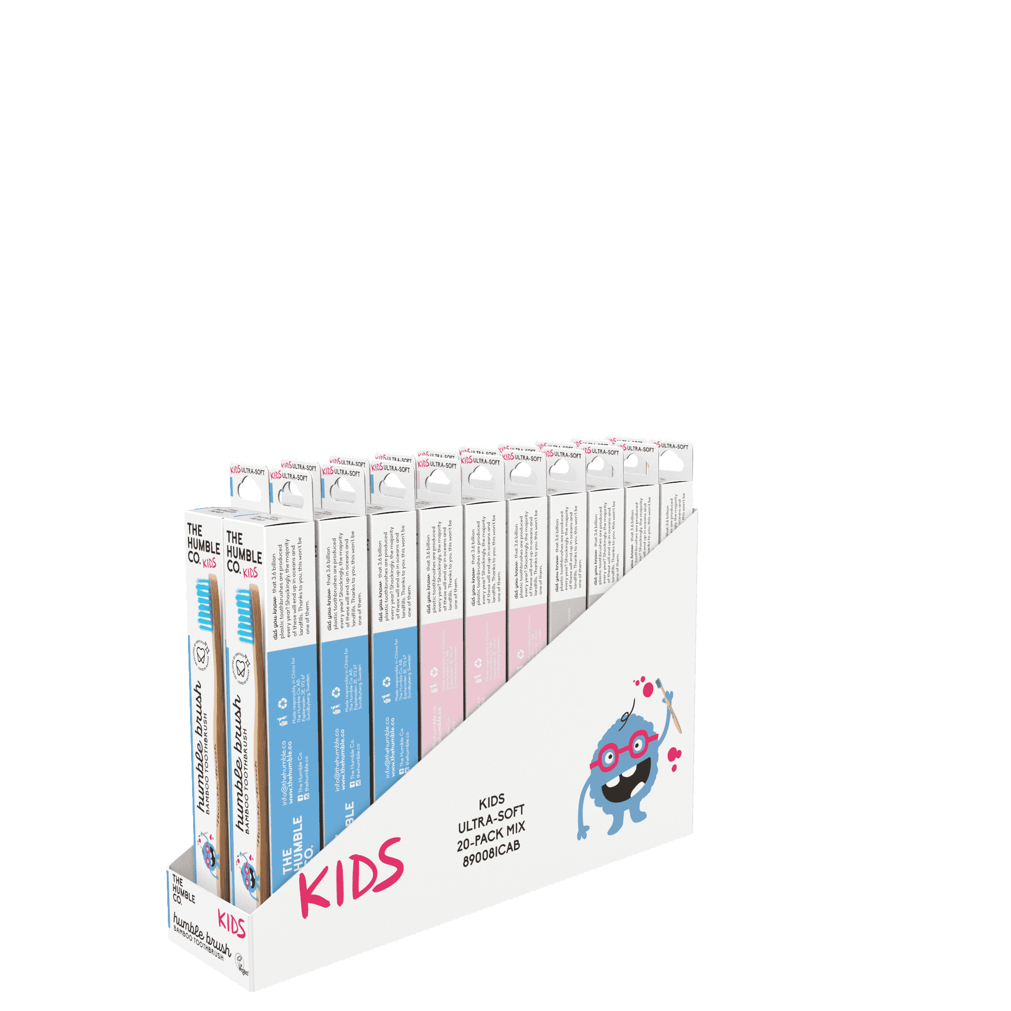 The Humble Co Mixed Kids UltaSoft T/brush Display - 1pc
