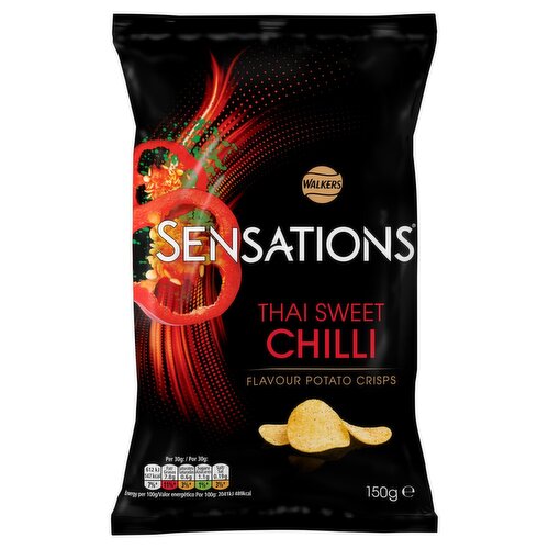 12 x Walkers Sensations Thai Sweet Chilli Sharing Bag Crisps 150G