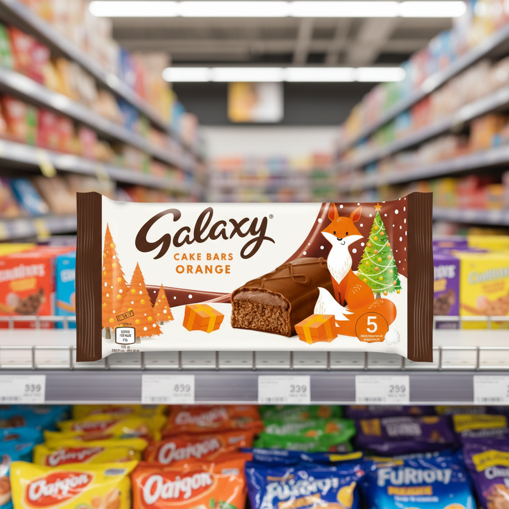 12 X Galaxy Orange Festive Cake Bars 5pk 143.7GM