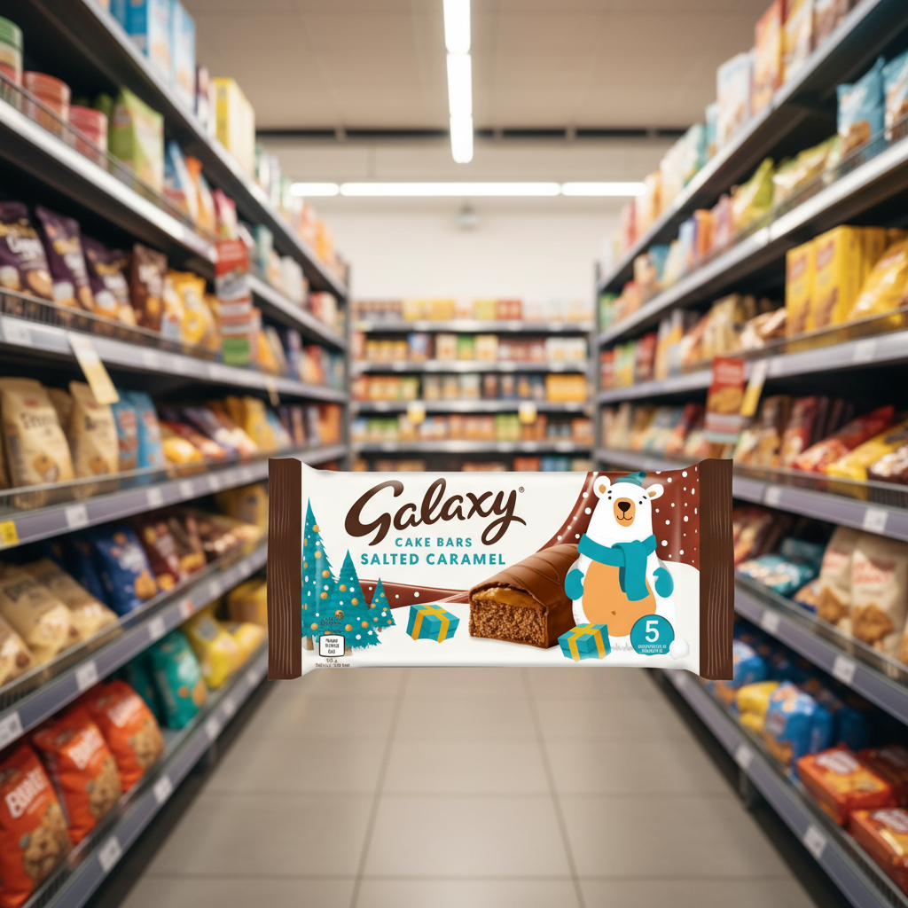 12 X Galaxy Salted Caramel Festive Cake Bars 5pk 129.55