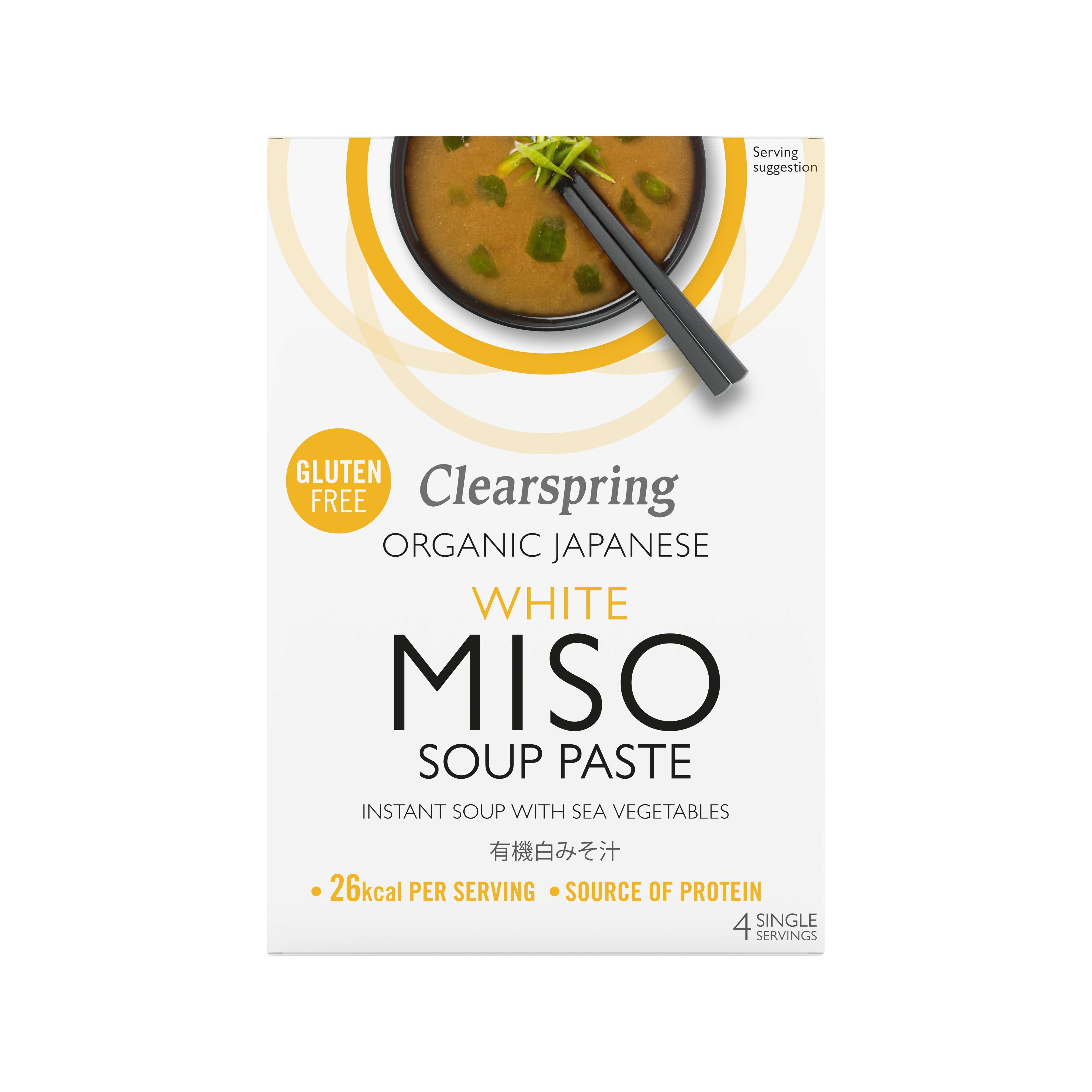 Clearspring White Miso Soup Paste Sea Vegetable - 4x15g