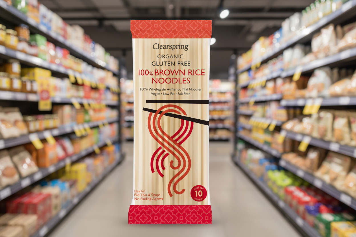 Clearspring Org GF 100% Brown Rice Noodles - 200g