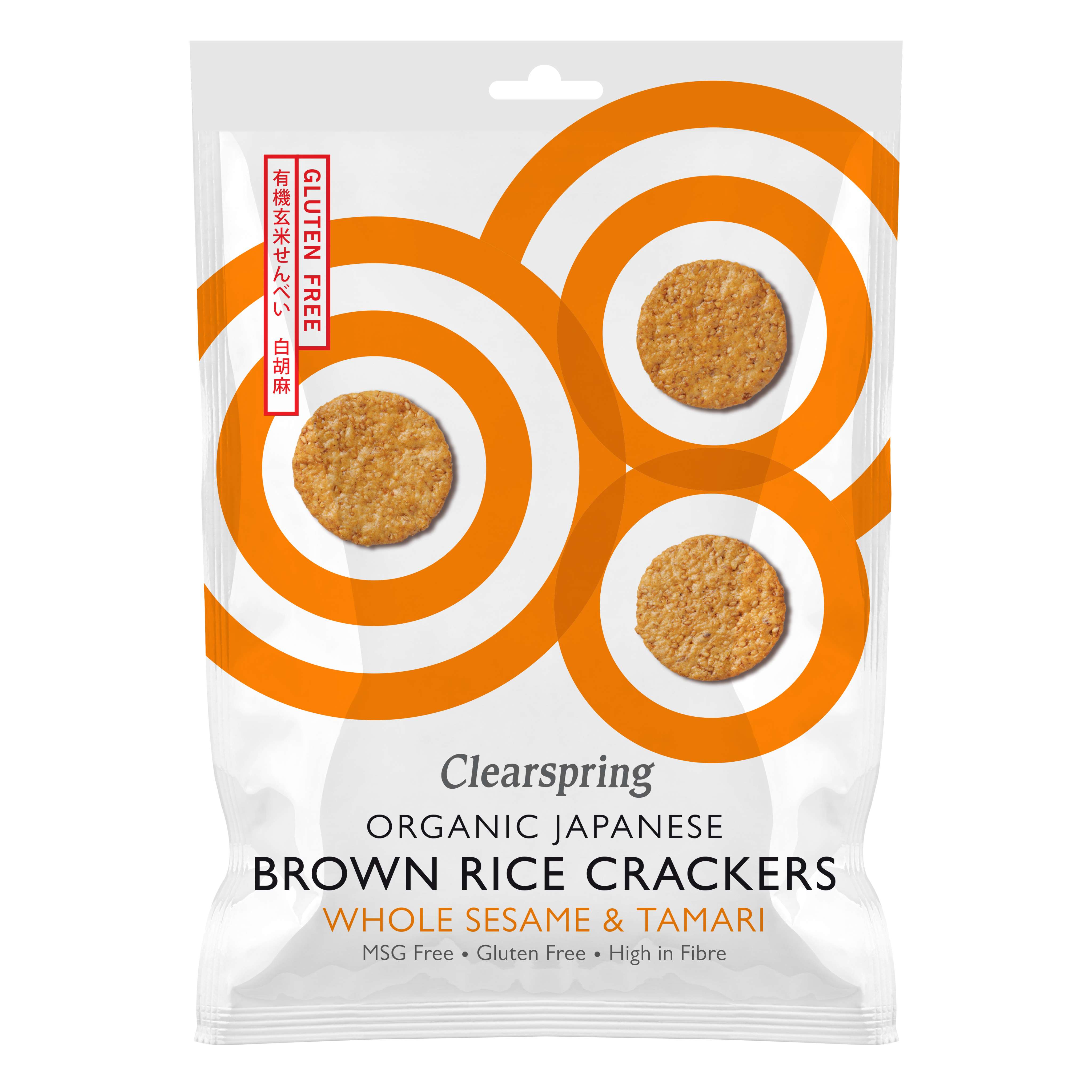 Clearspring Org Jap B/Rice Crackers Sesame/Tamari - 40g