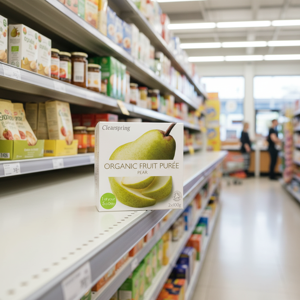 Clearspring Fruit Puree - Pear Organic - 2x100g