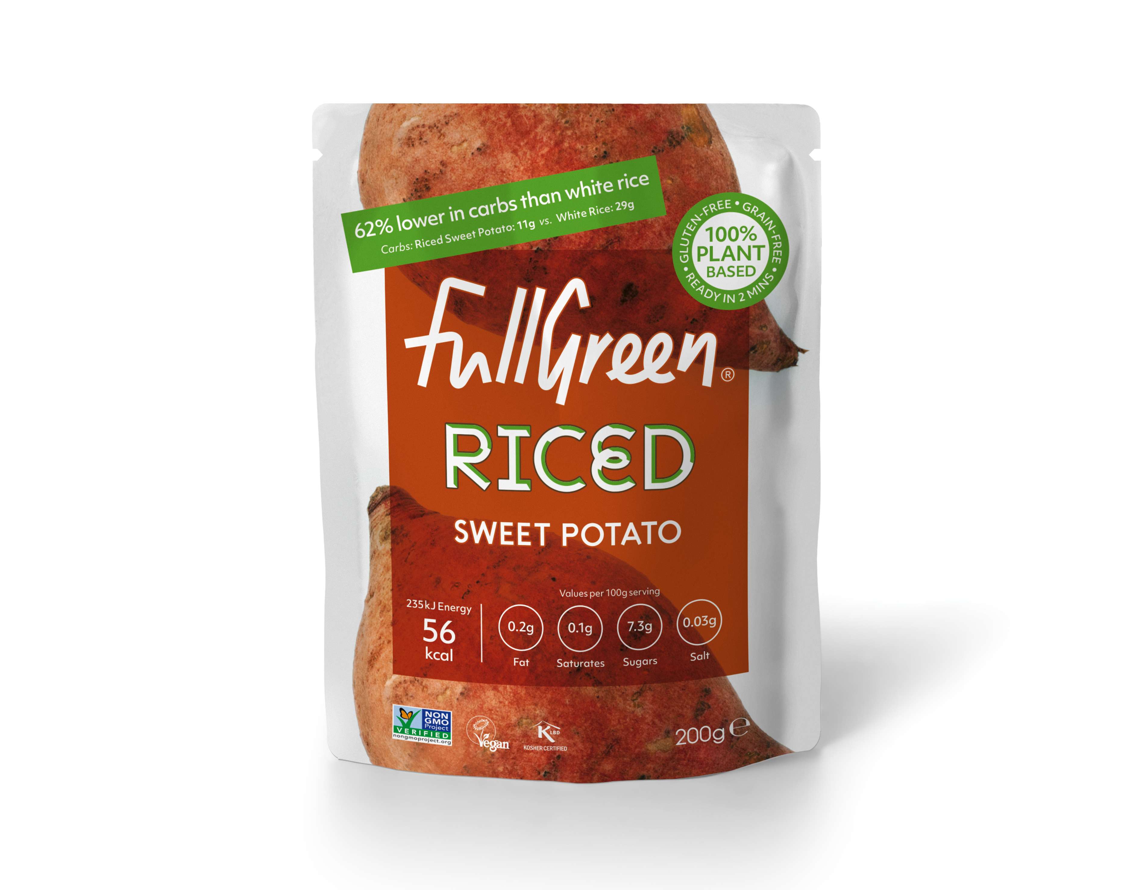 6 x Fullgreen Riced Sweet Potato - 200g
