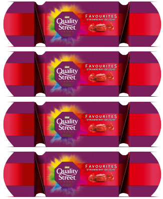 4 X Quality Street Giant Strawberry Delight Gift Box 352GM
