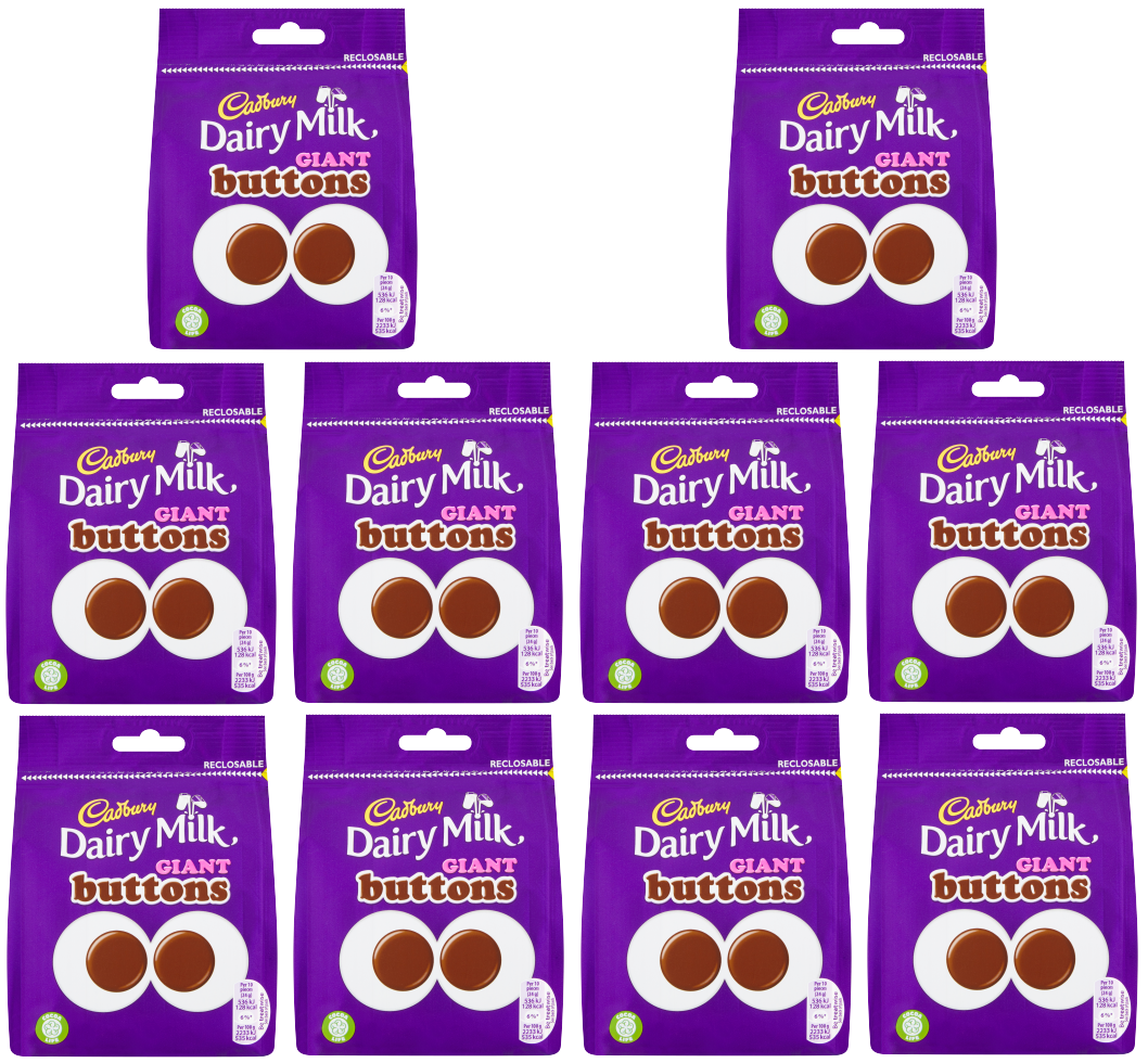 10 x Cadbury Giant Buttons 85Gm