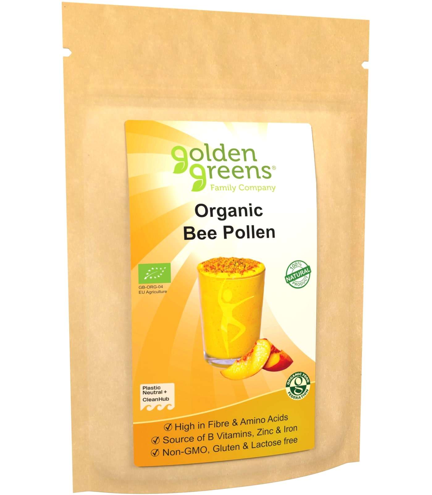 Golden Greens Organic Bee Pollen - 100g