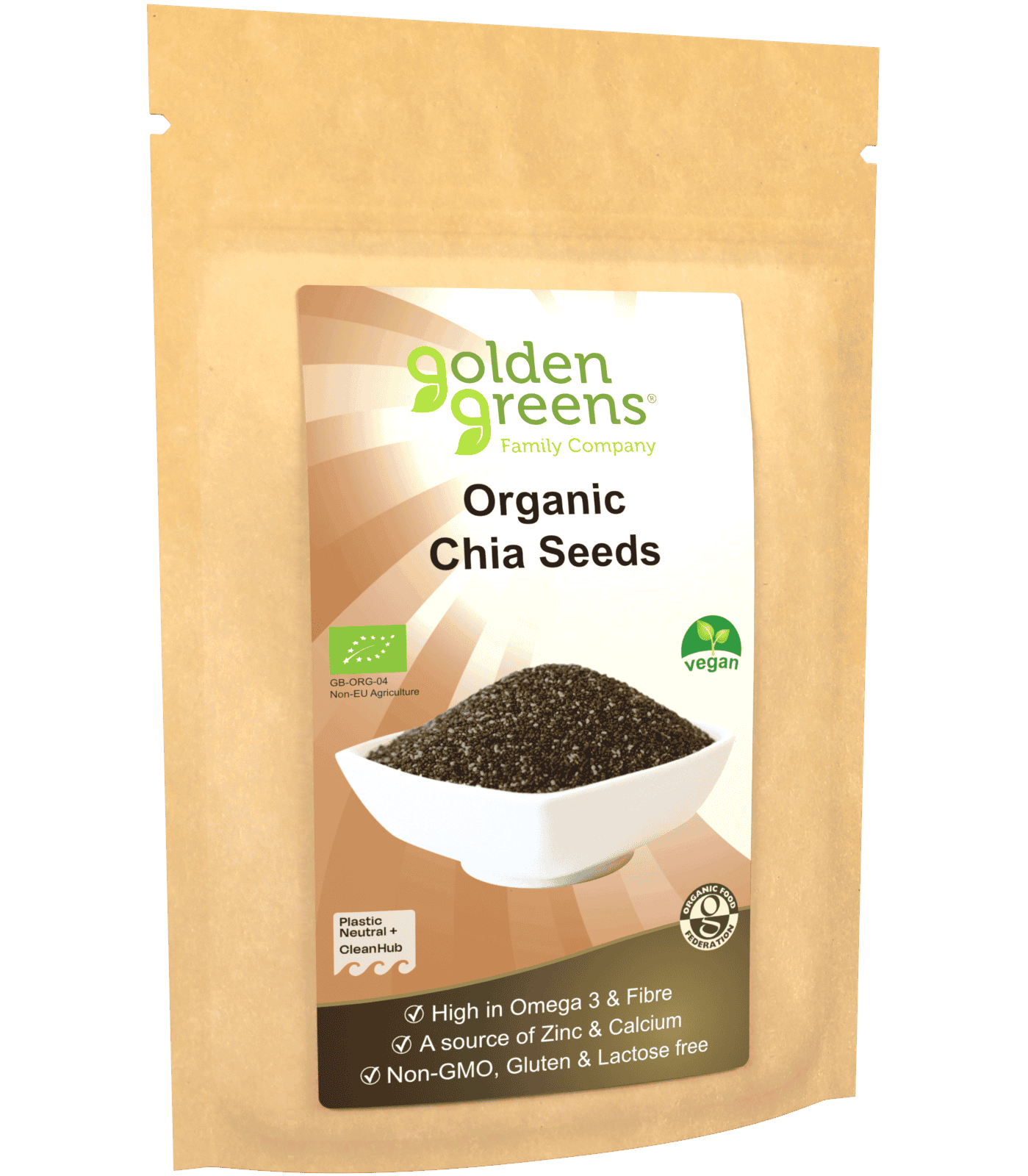 Golden Greens Organic Chia Seeds - 250g