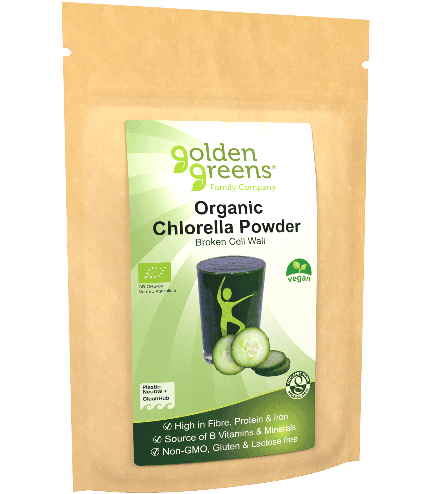 Golden Greens Organic Chlorella Powder - 100g