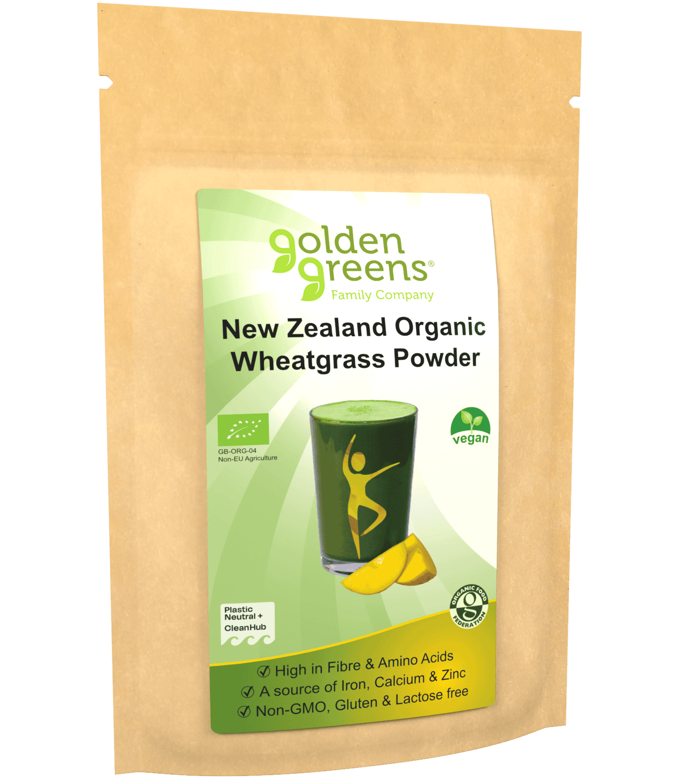 Golden Greens Organic New Zeal Wheat Grass Powder - 100g
