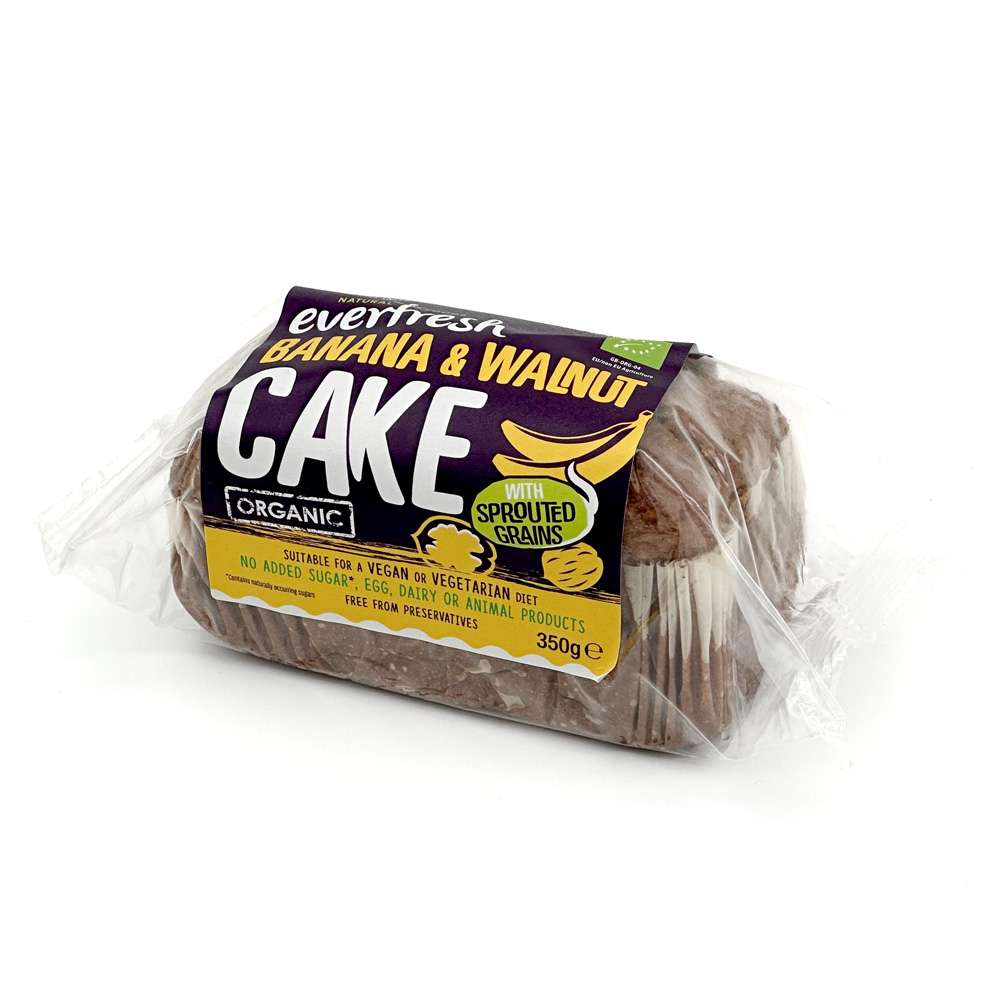 Everfresh Org Banana & Walnut Cake + Sprouted Grain - 350g