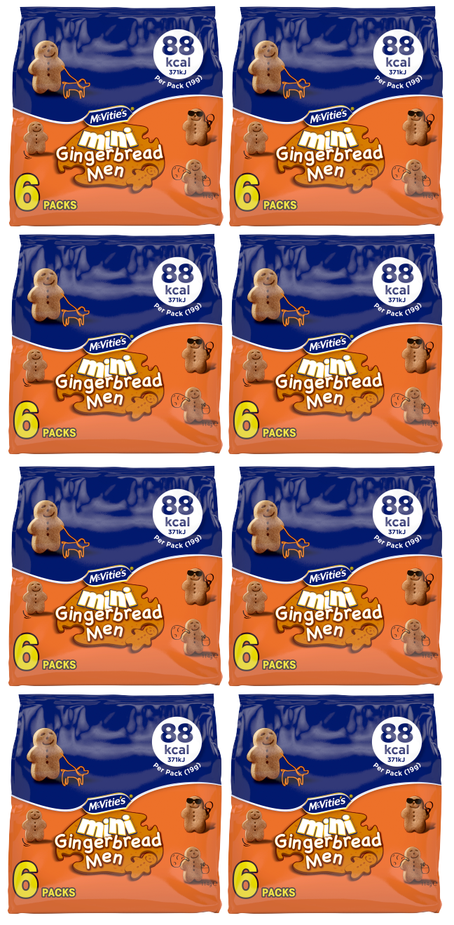 8 x Mcvities Mini Gingerbread Men - 6X19GM