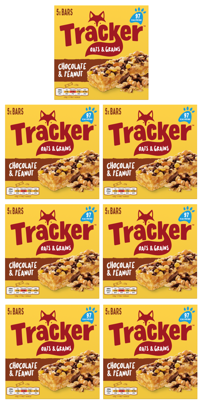 7 x Tracker Chocolate & Peanut 5Pk 130Gm