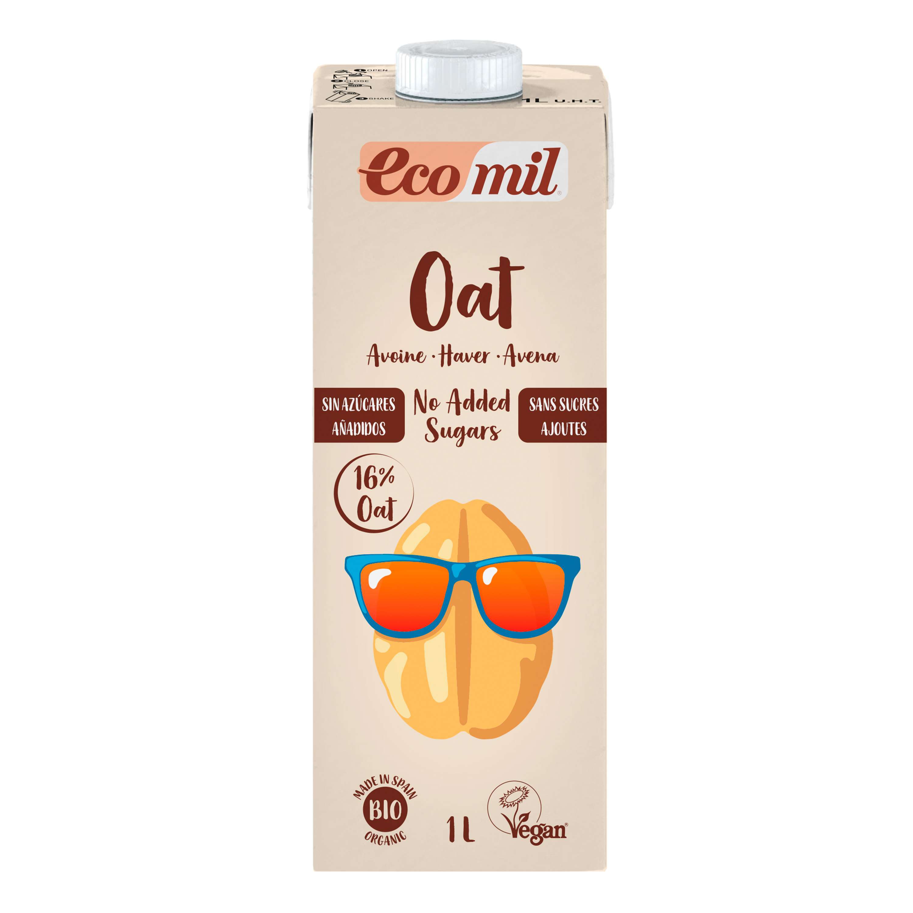 Ecomil Oat drink no added sugars Bio - 1ltr