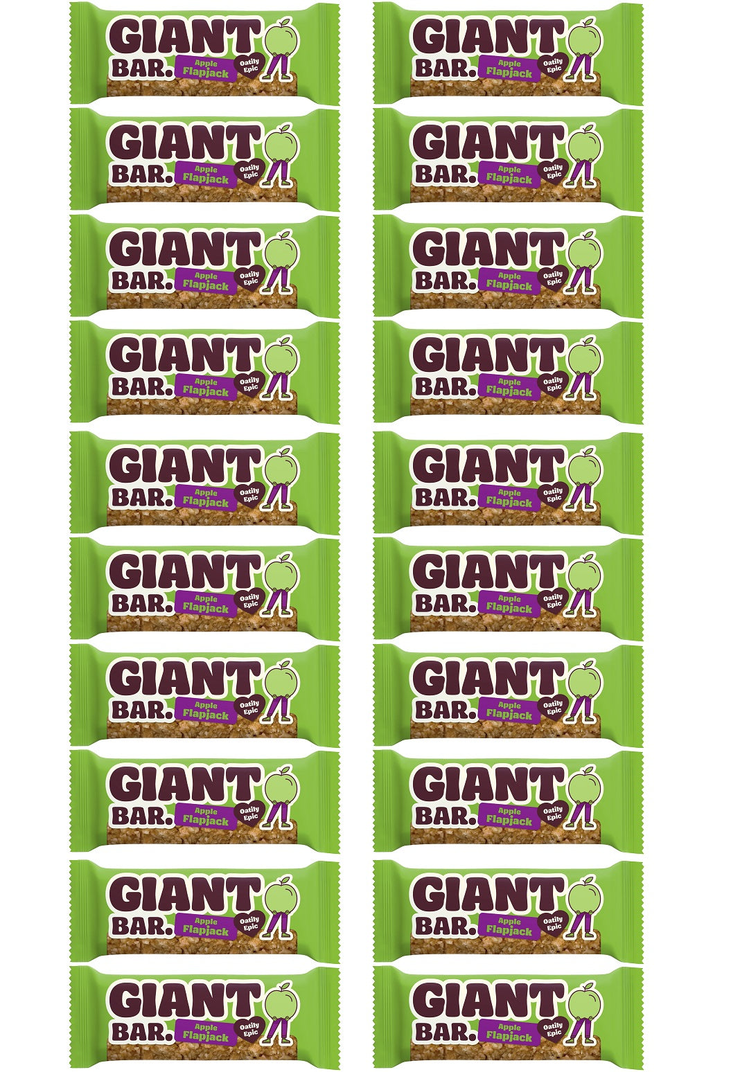 20 x Ma Baker Giant Bar Apple Flapjack - 90g
