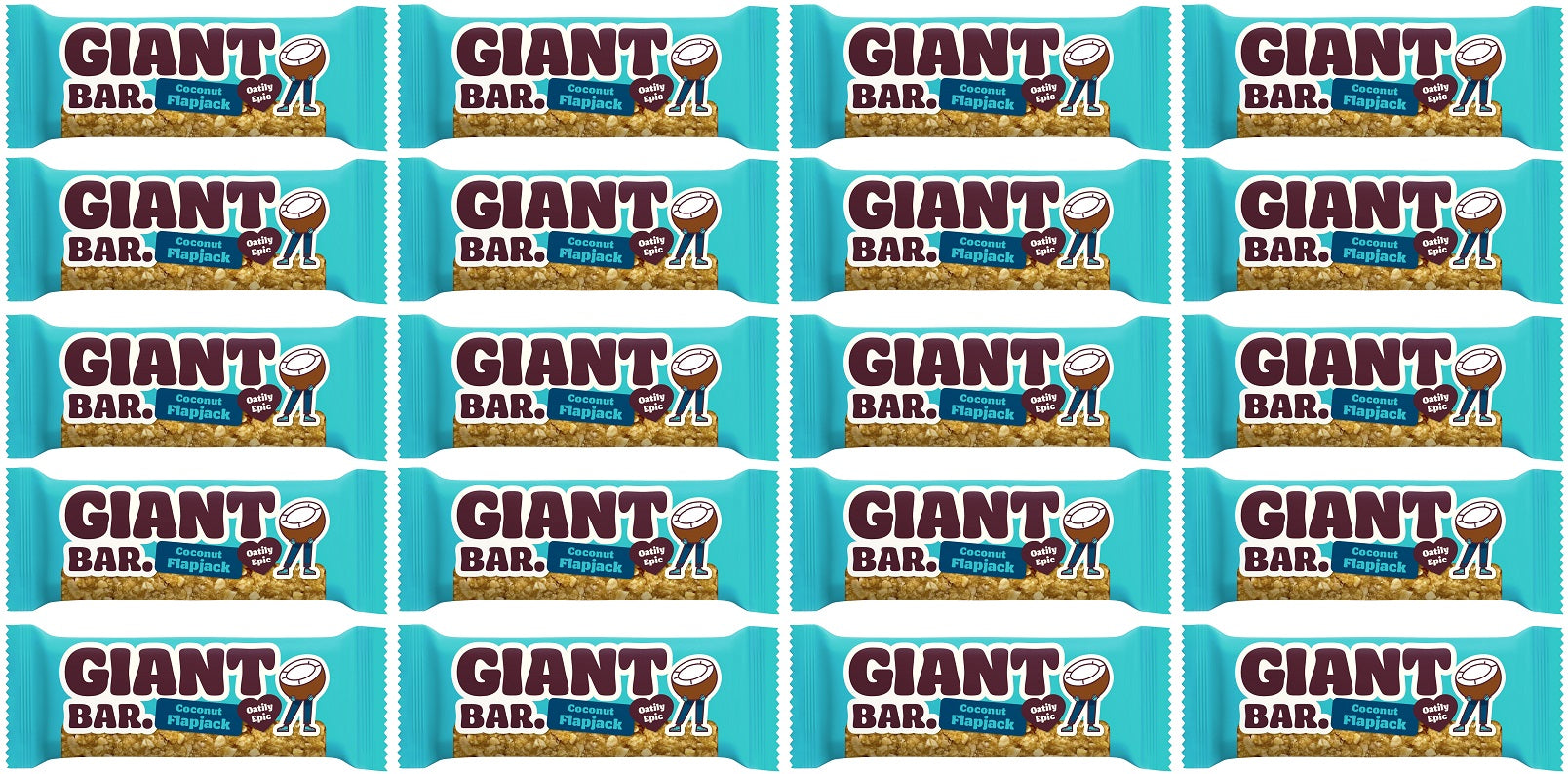20 x Ma Baker Giant Bar Coconut Flapjack - 90g