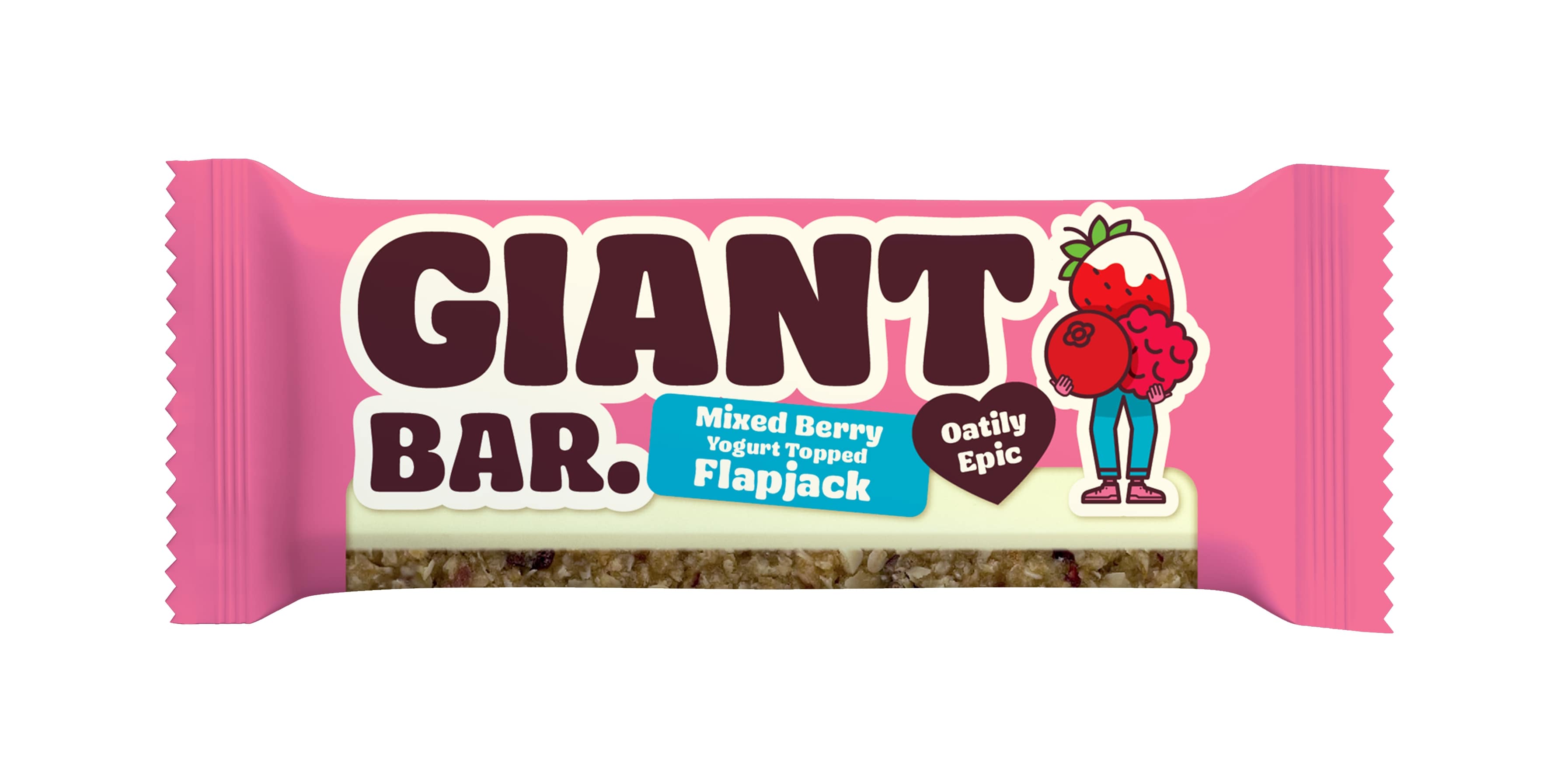 Ma Baker Giant Bar Berry Yogurt Topped Flapjack - 90g
