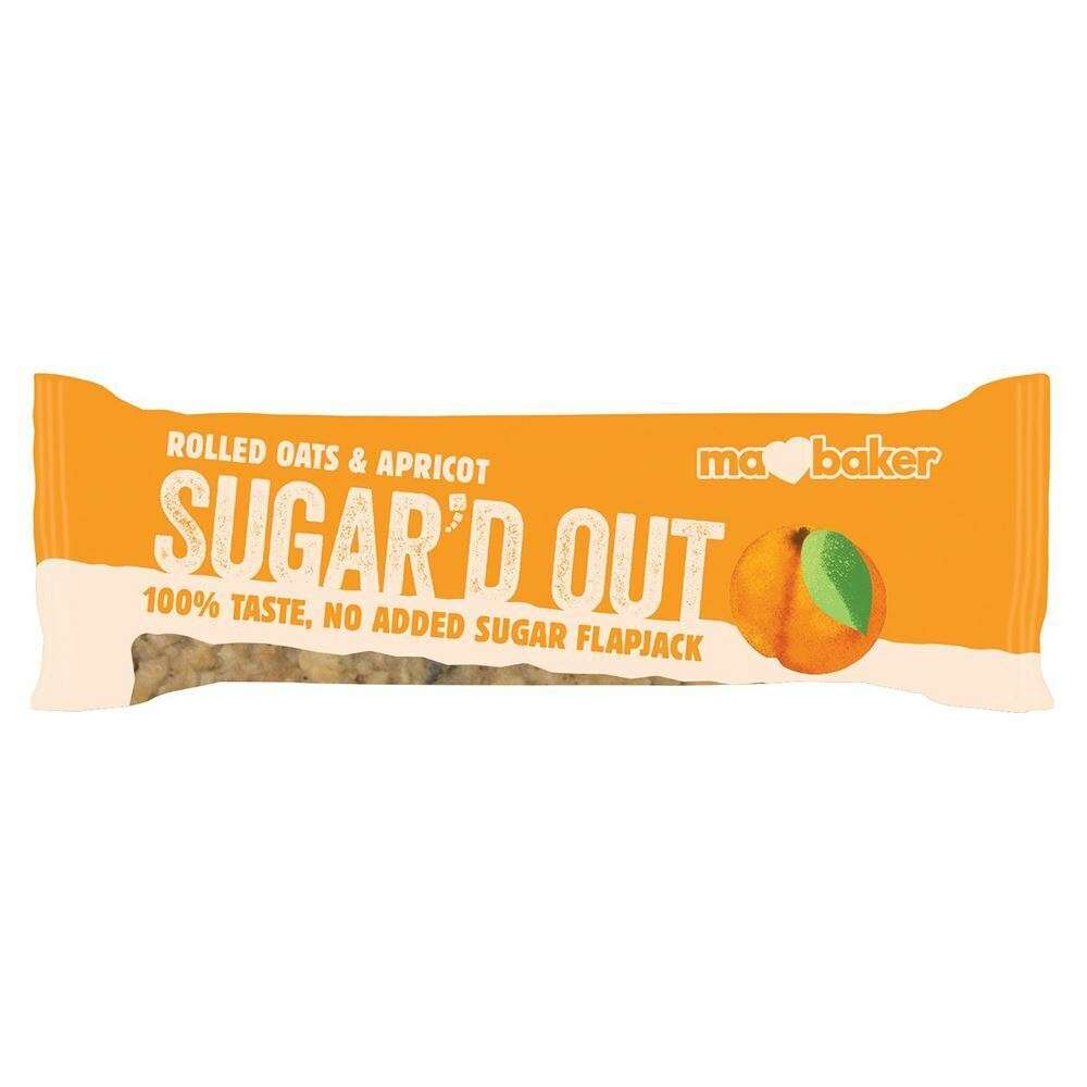 16 x Ma Baker Sugar'd Out Apricot F/jack No Added Sugar - 50g