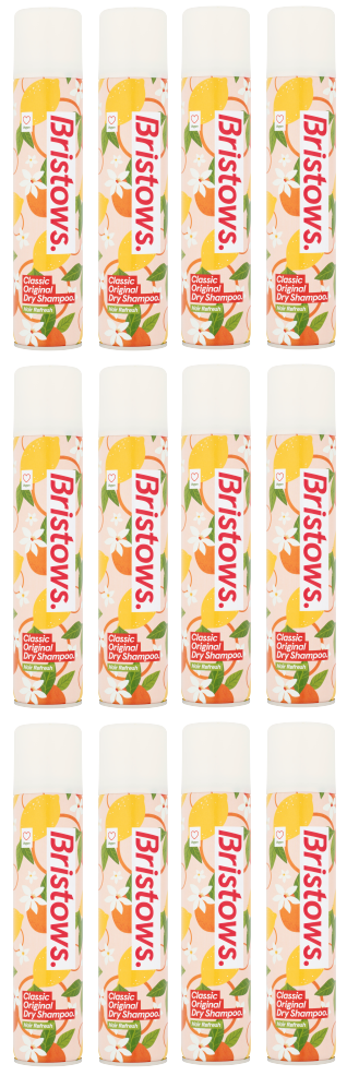 12 X Bristows Dry Shampoo Original 200ML