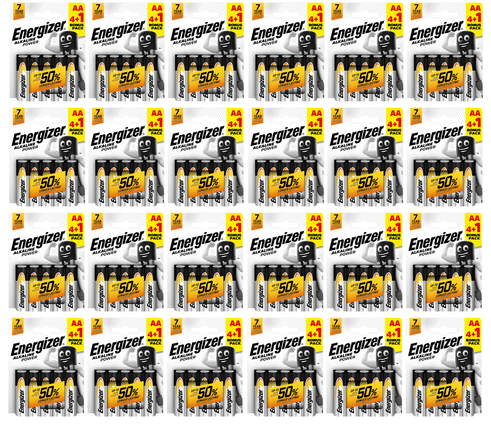 24 x Energizer Power Batteries Aaa 4+1 Free - 5 PACK