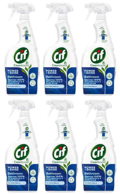 6 X Cif Power & Shine Bathroom 700ML