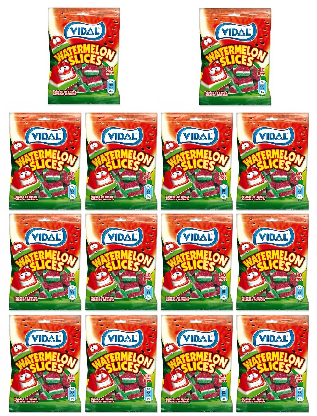 14 x Vidal Watermelon Slices Bag 100Gm