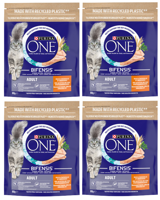 4 x Purina One Adult Cat Chicken - 800GM