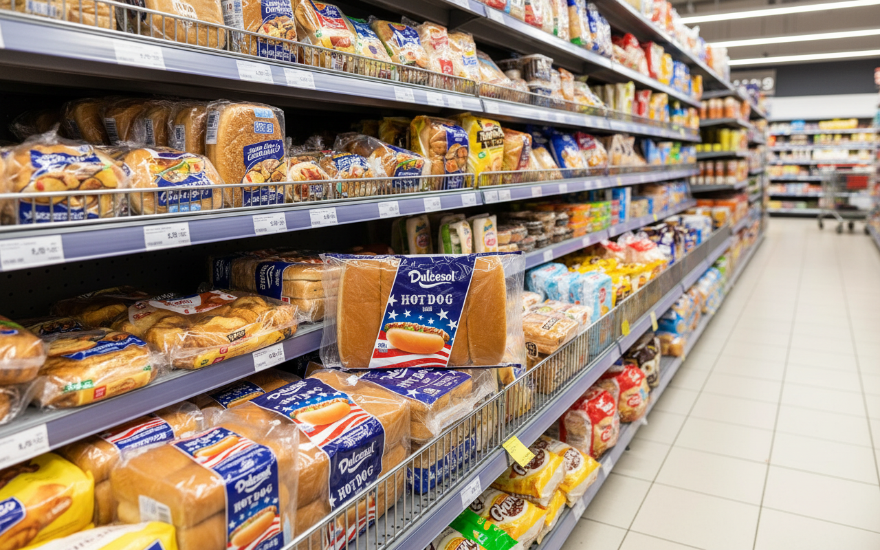 8 x Dulcesol Hot Dog Buns 4 Pack - 250Gm