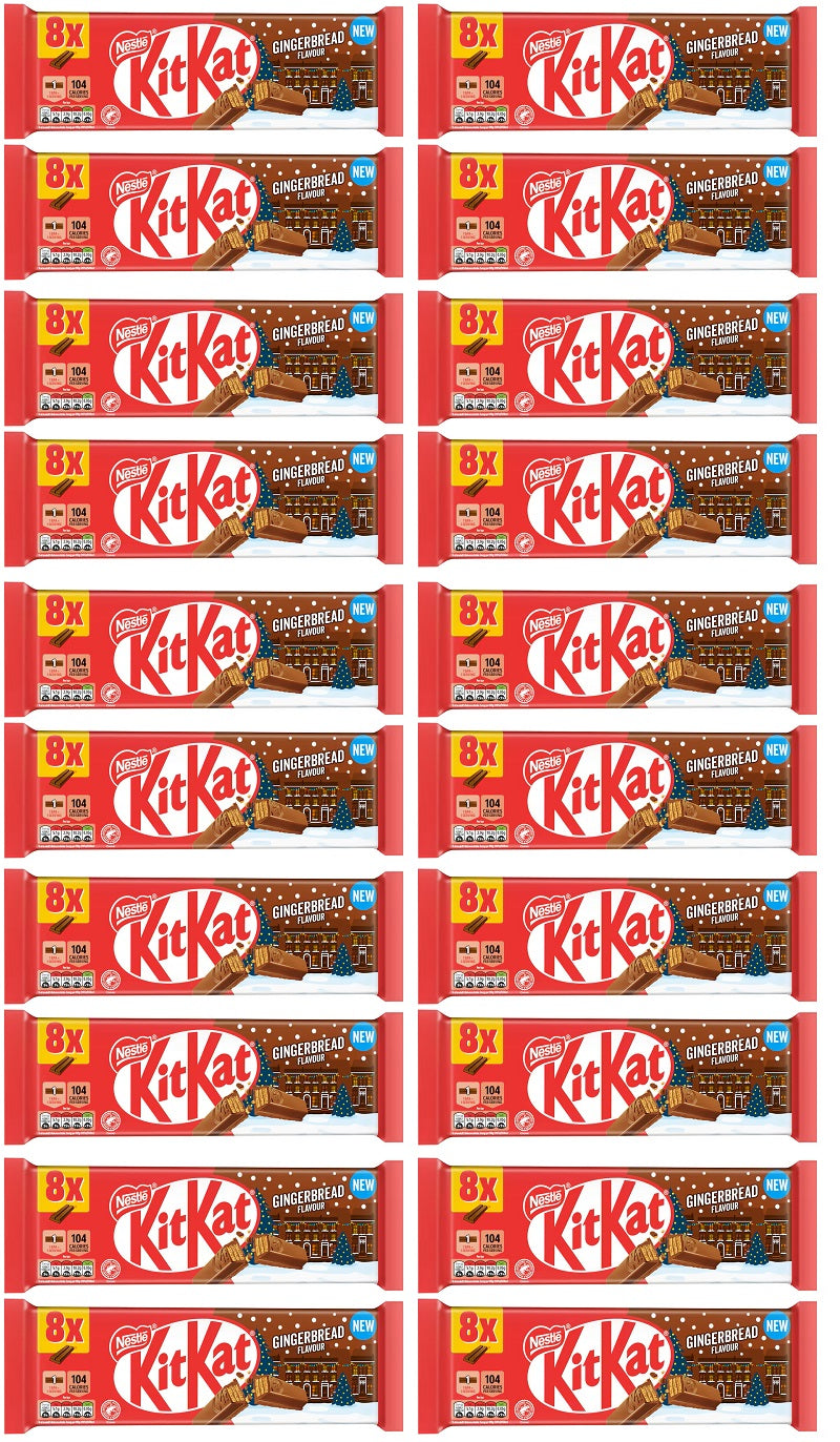 20 X Kitkat 2F Gingerbread Multipack - 8X20.7Gm