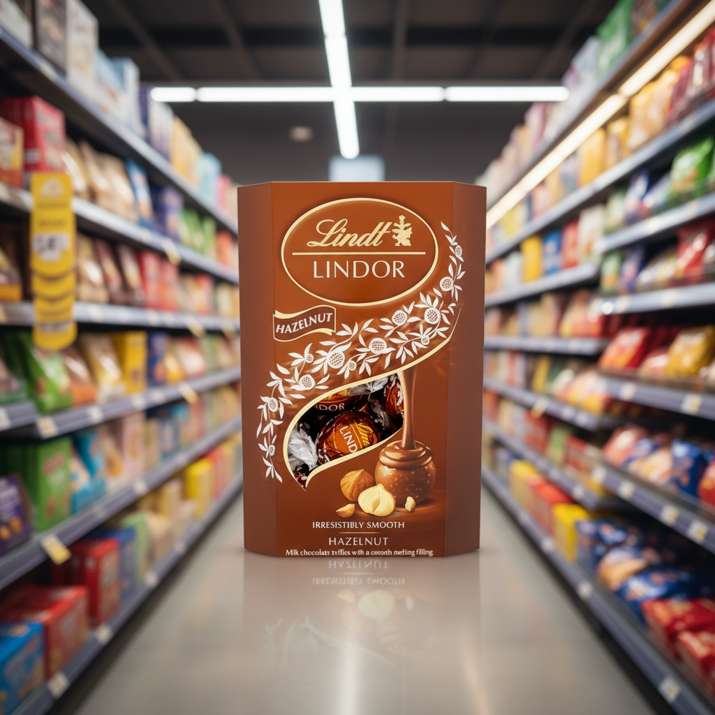 8 X Lindt Lindor Hazelnut Truffles Box Cornet 200GM