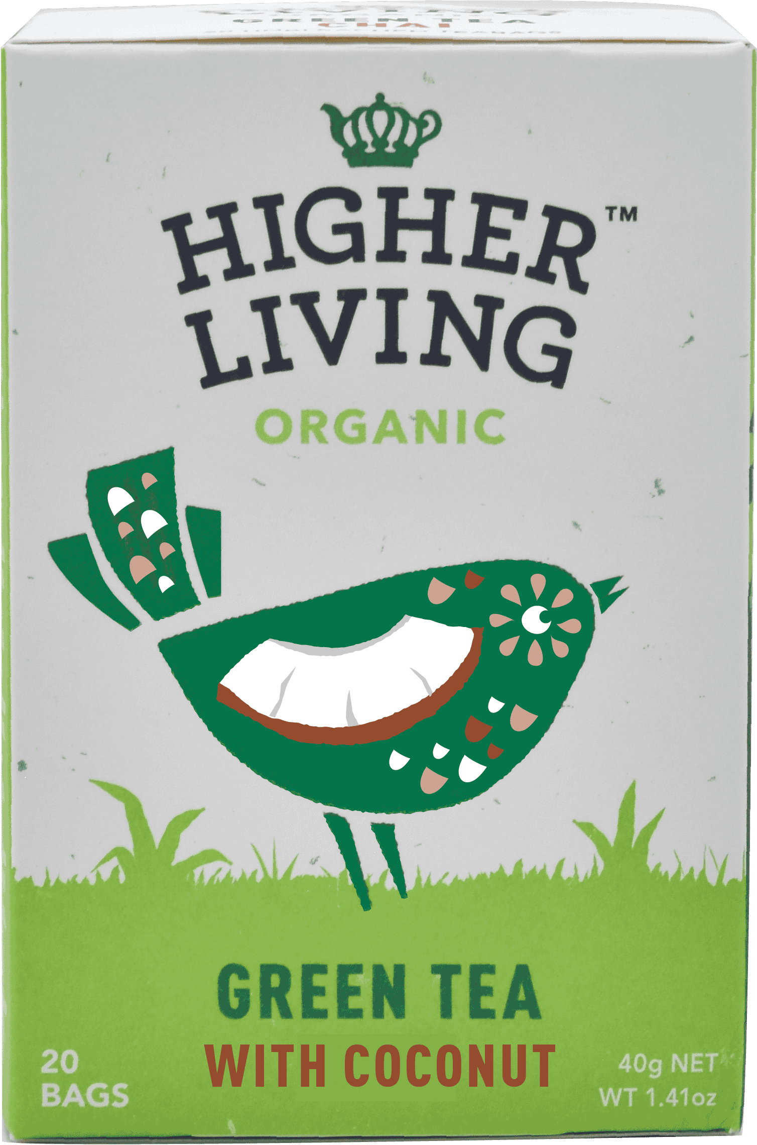 4 x Higher Living Green Tea Coconut - 20g