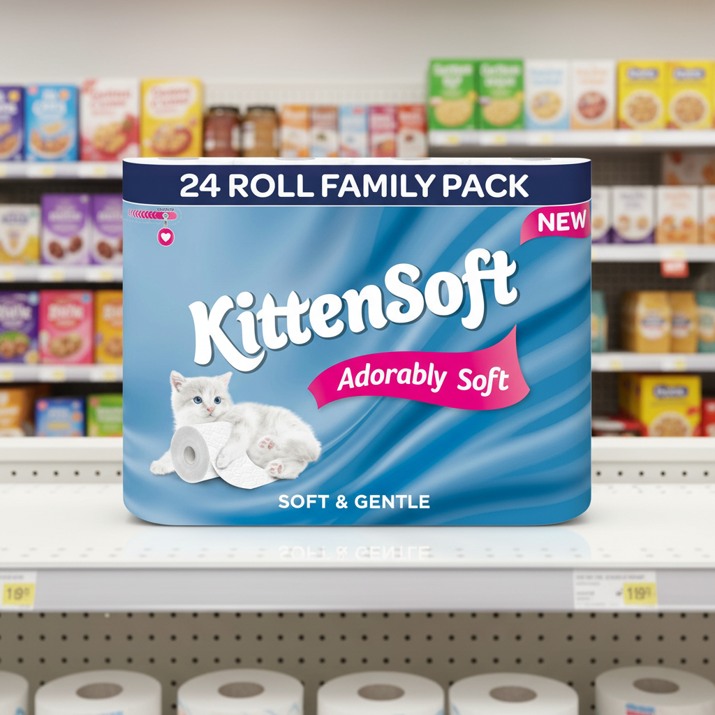 3 x Kittensoft Toilet Roll Adorably Soft White 24Pk