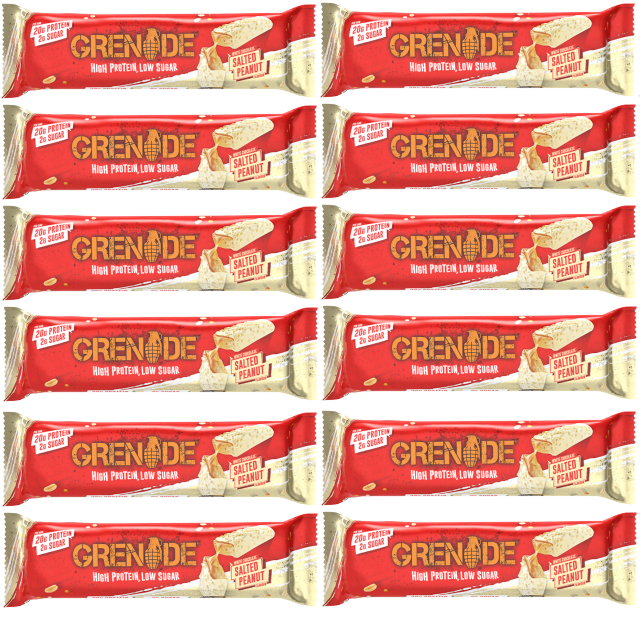 12 X Grenade Carb Killa Bar White Choc Salted Peanut 60G