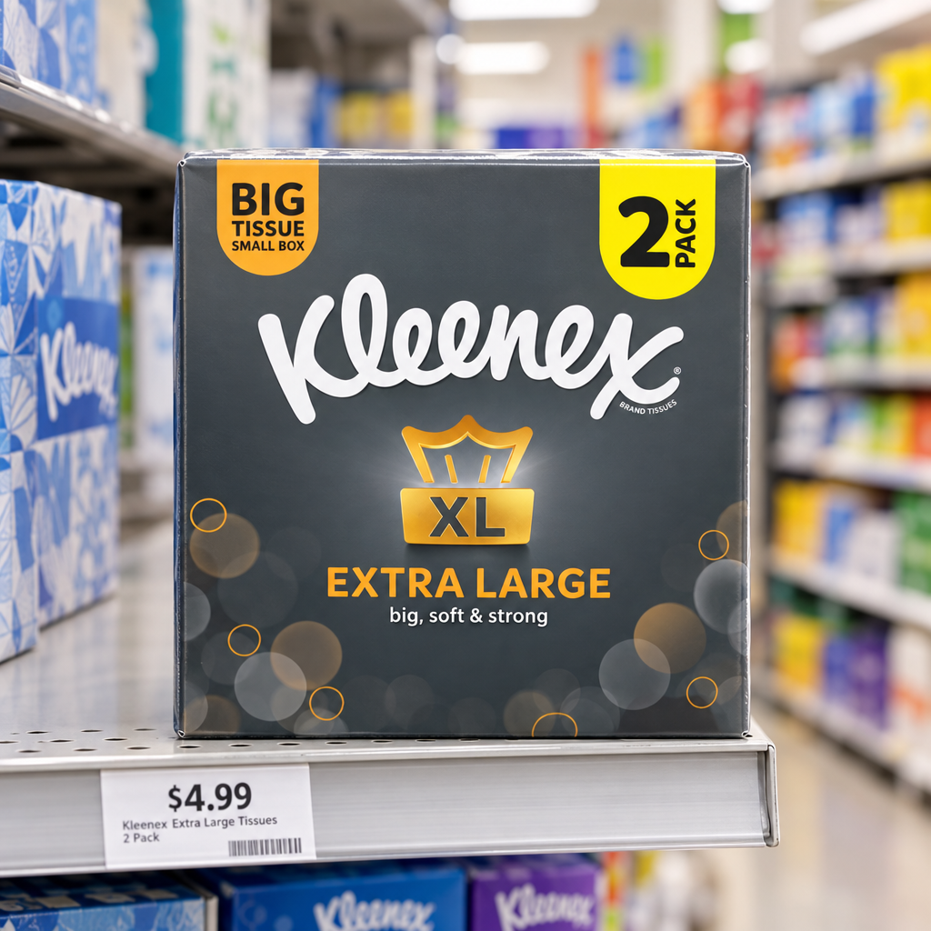 12 X Kleenex Extra Large Tissues Compact 2 PACK