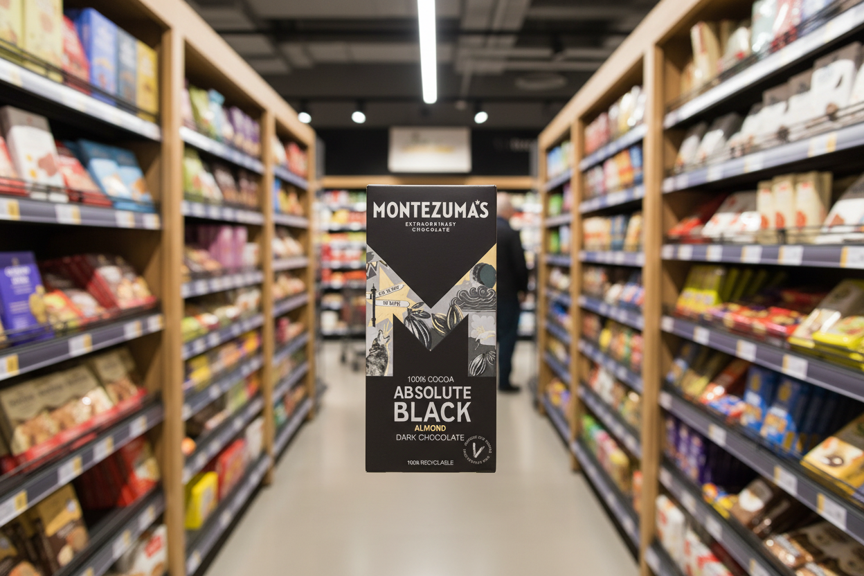 12 x Montezuma Absolute Black with Almonds - 90g