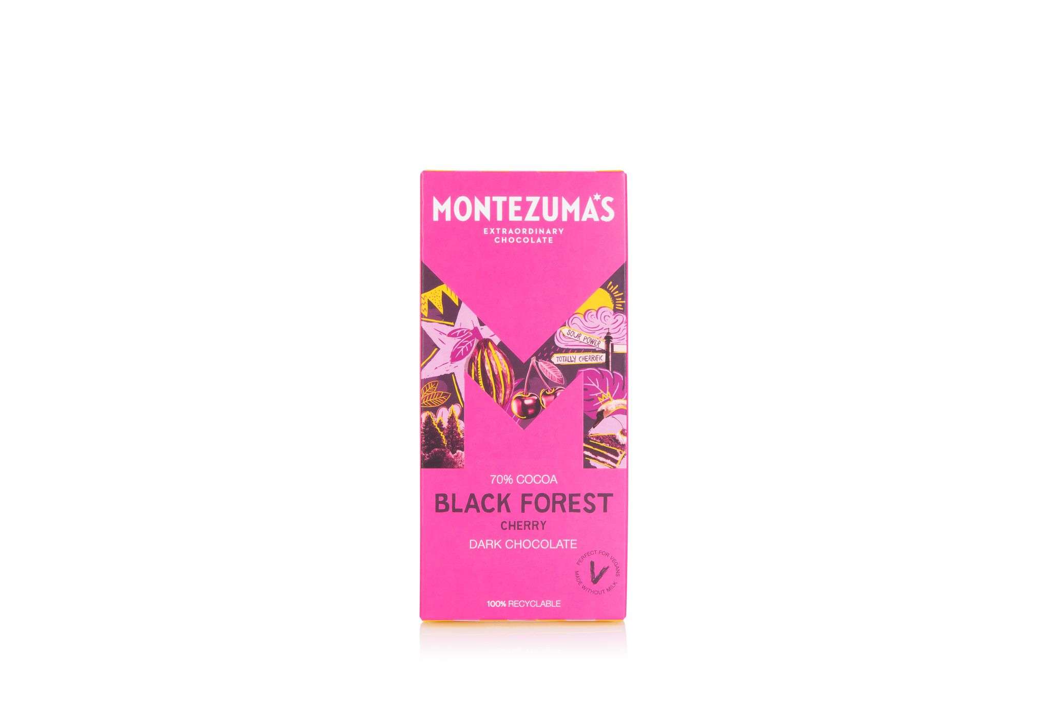 12 x Montezuma Black Forest - Dark with Cherry - 90g