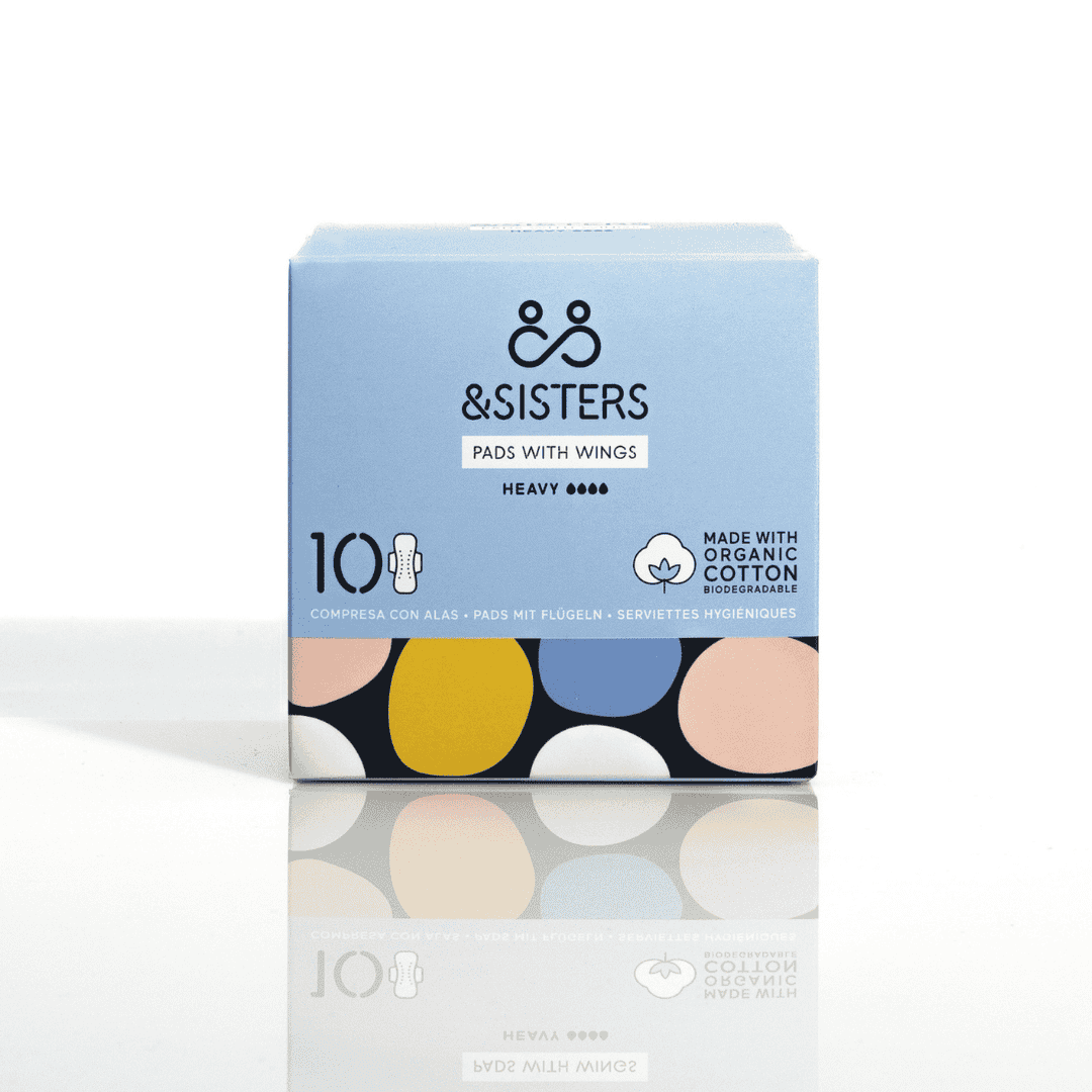 &Sisters Heavy Organic Pads with Wings - 10pc