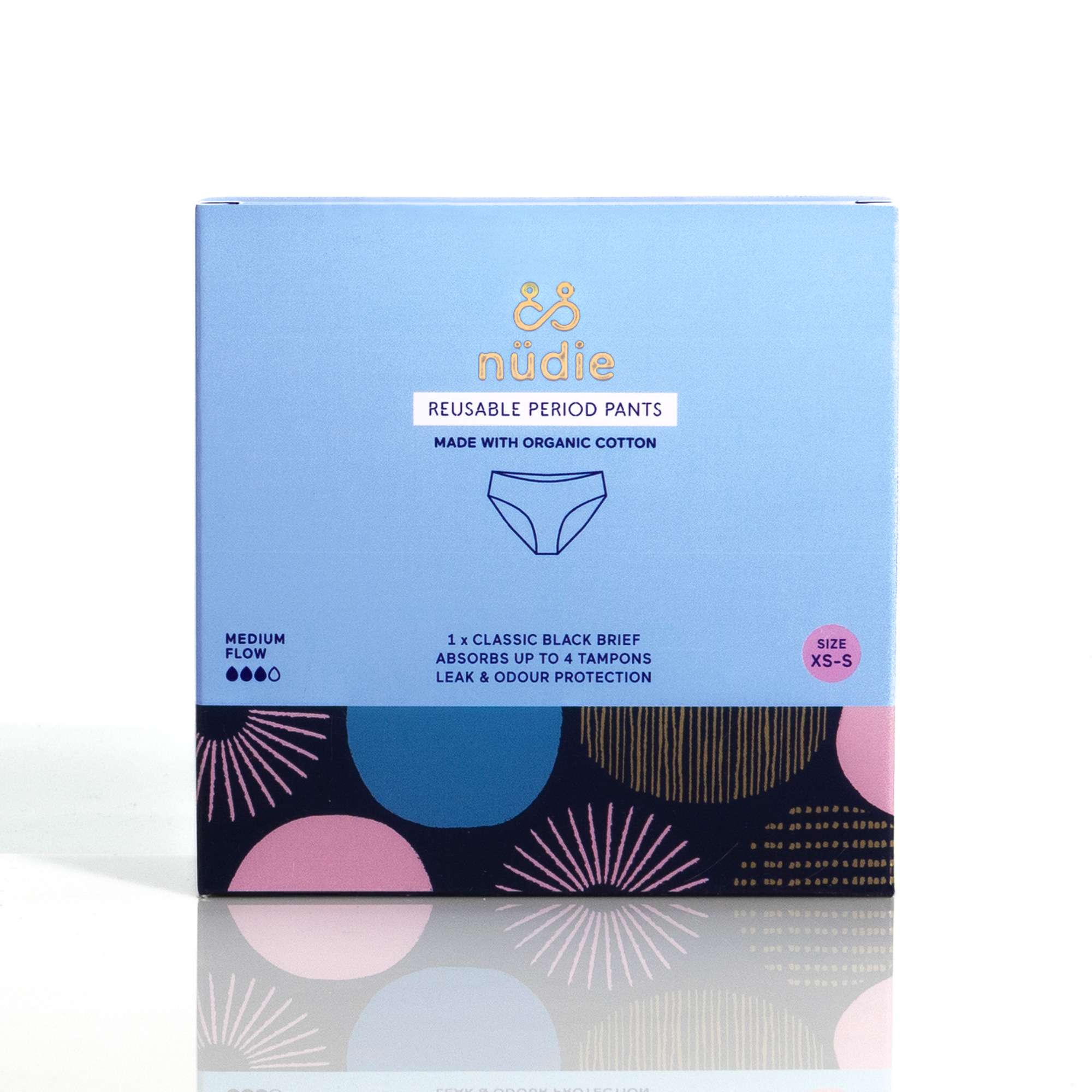 &Sisters Org Cotton Period Pants Black Size XS / S - 1pc