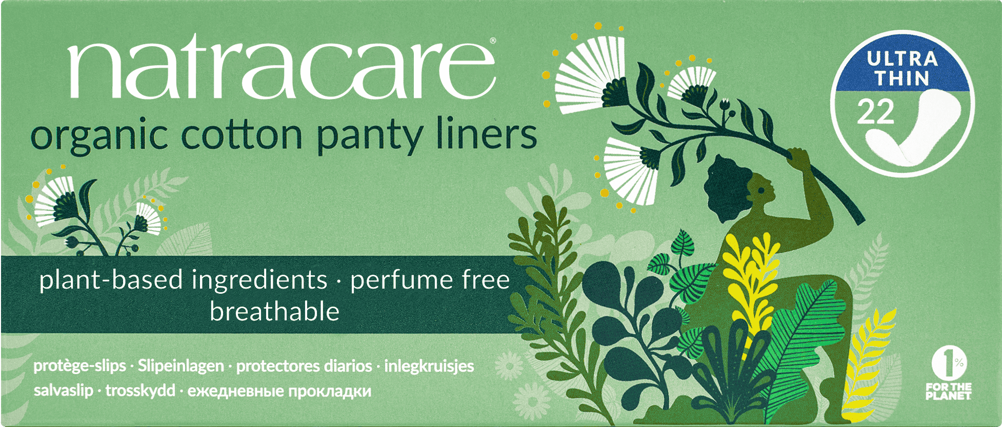 Natracare Panty Liners - Ultra Thin - 22pc