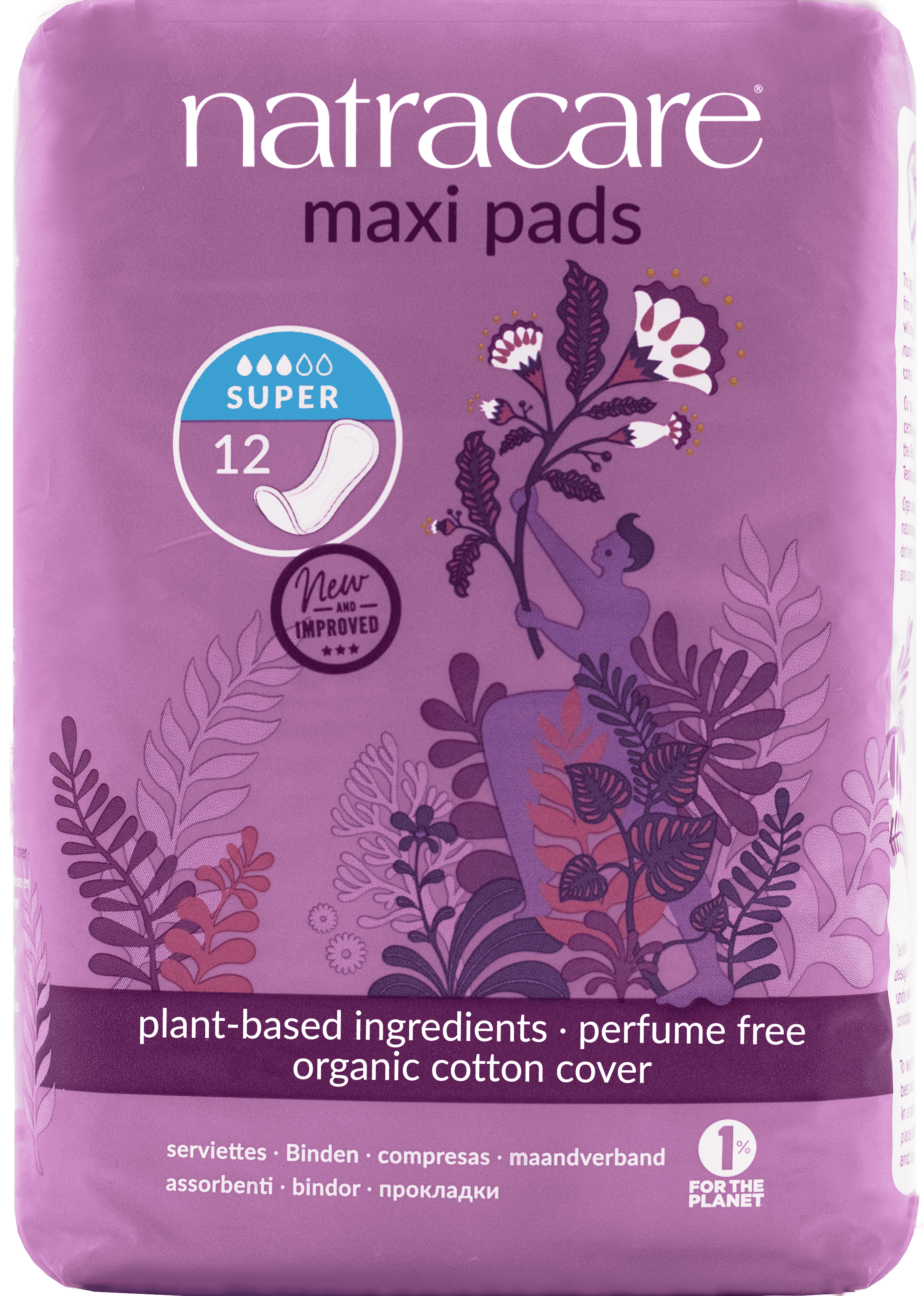 Natracare Super Maxi Pads - 12pc