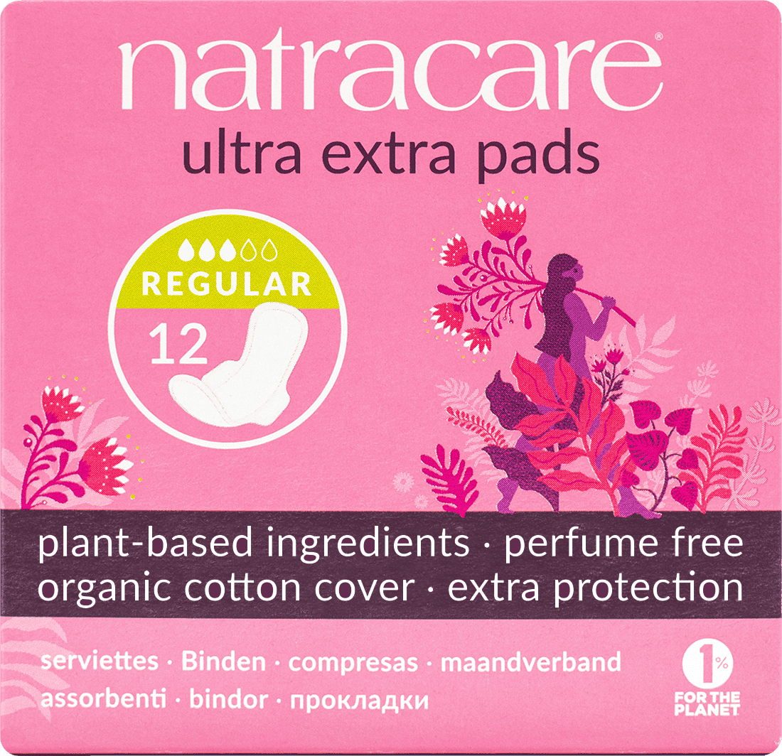 Natracare Ultra Extra Pads Regular w/wings - 12pc