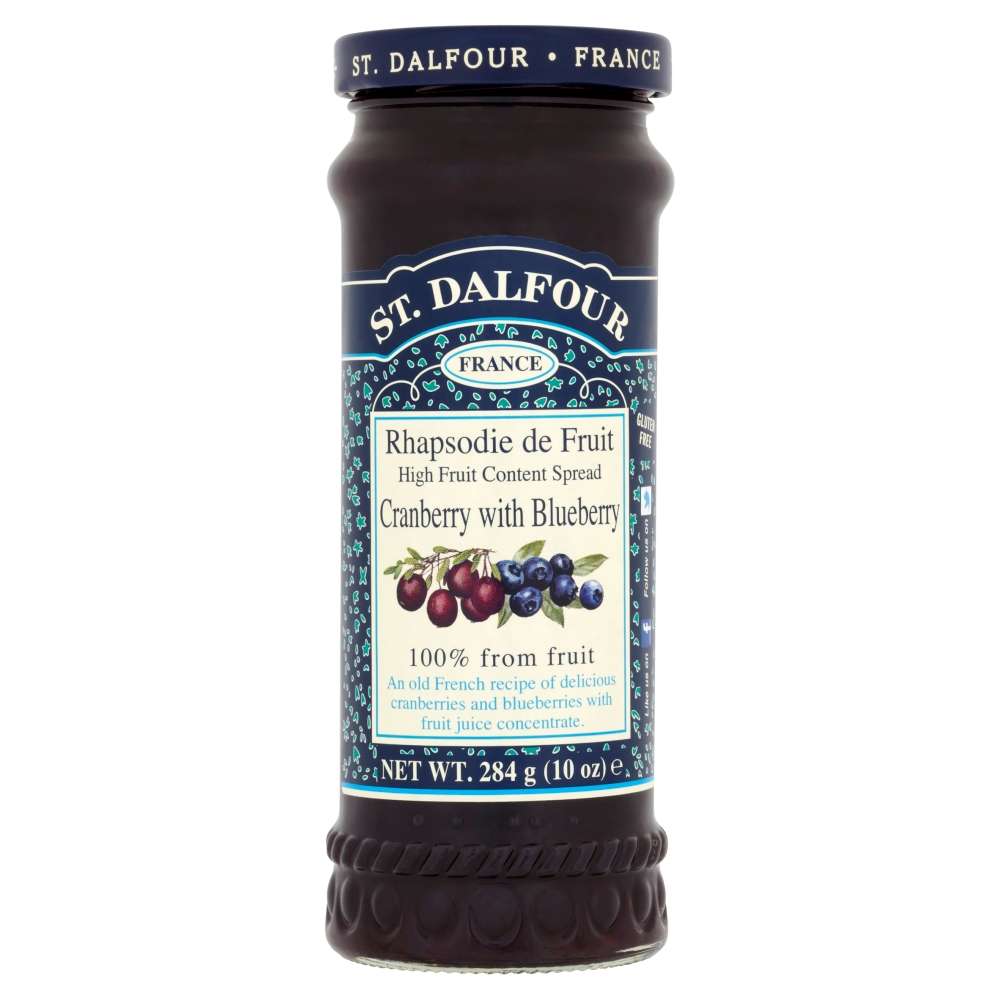 St Dalfour Cranberry & Blueberry Spread - 284g