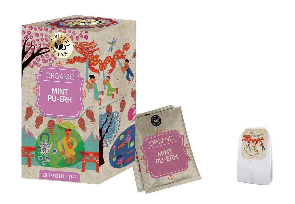 Ministry of Tea Organic Mint Pu Erh - 20bags