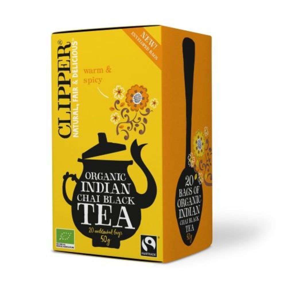 Clipper Org Fairtrade Tea Indian Chai 20 Envelopes - 50g