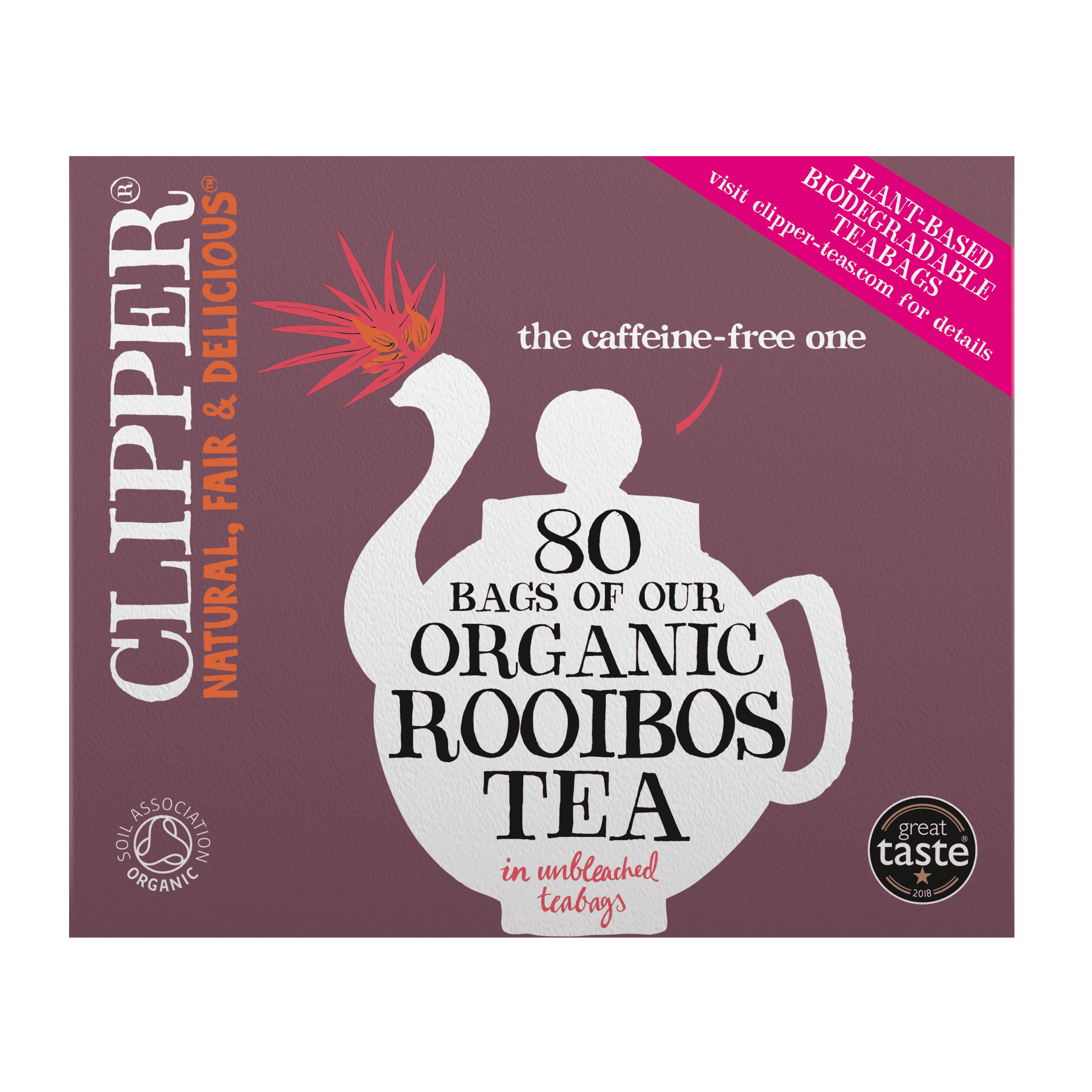 Clipper Organic Redbush 80 Tea Bags - 180g