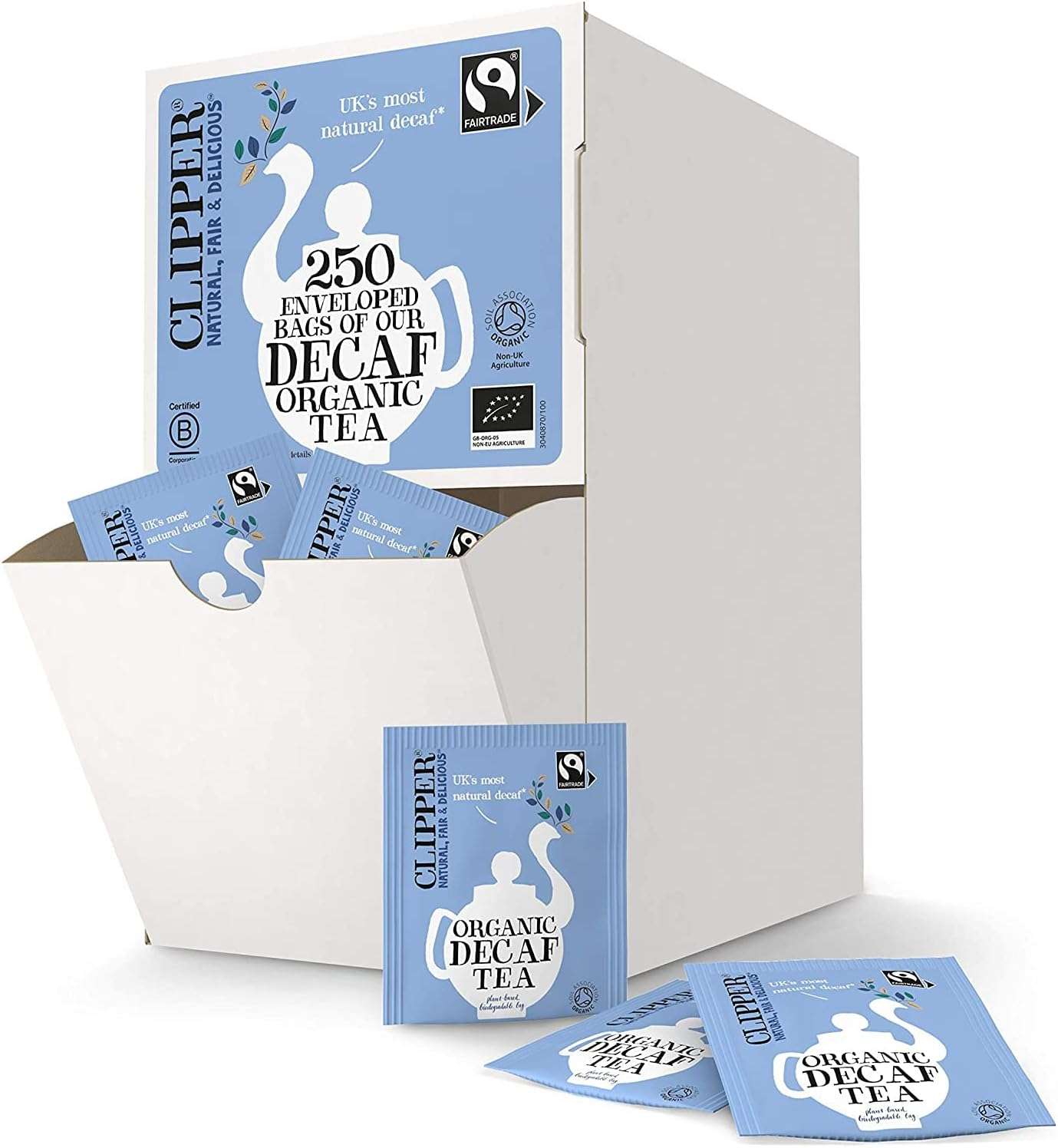 Clipper FT Organic Decaf Everyday 250 Envelopes - 550g